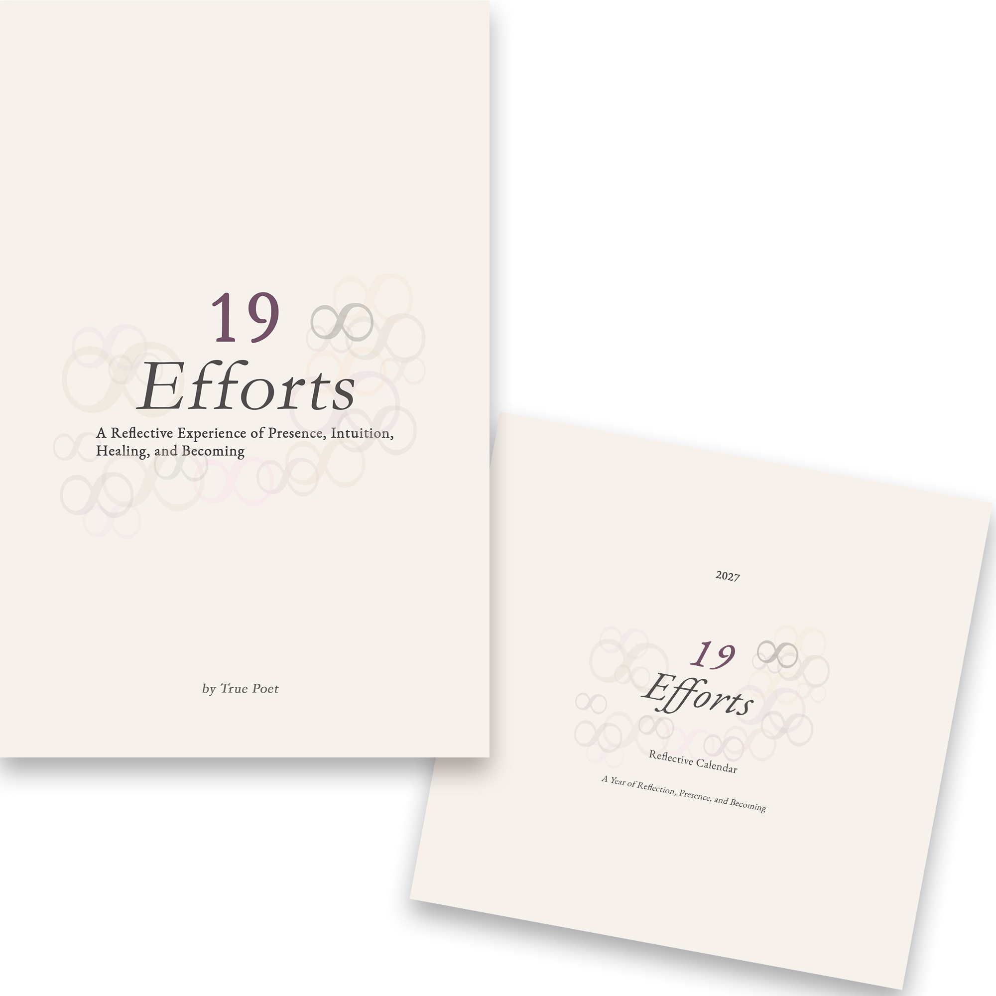 19 Efforts hardcover poetry book and reflective calendar bundle by True Poet Publishing
