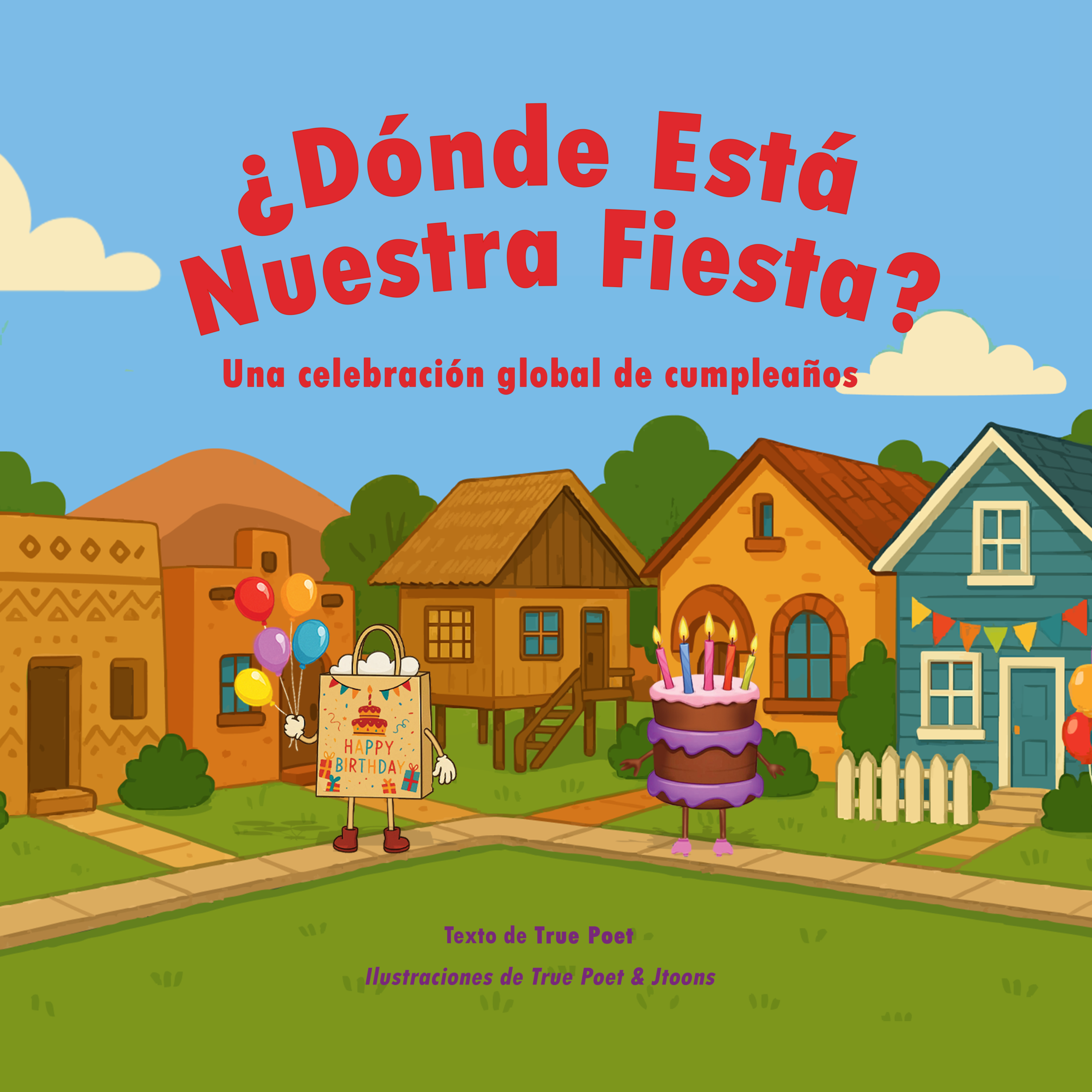 ¿Dónde Está Nuestra Fiesta? portada del libro infantil multicultural